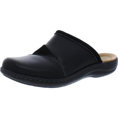 

Женские черные кожаные сабо Clarks LaurieAnn Kyla 8 узкие (AA,N) BHFO 5507, Черный