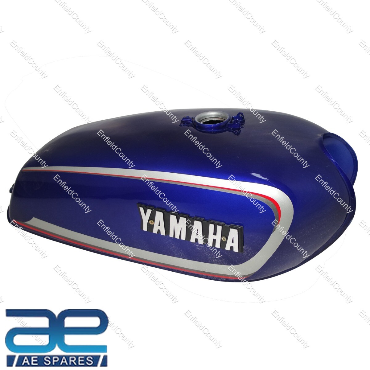 Yamaha RX100 RX125 Dark Blue Petrol Fuel Tank With Lid Cap + Tap  