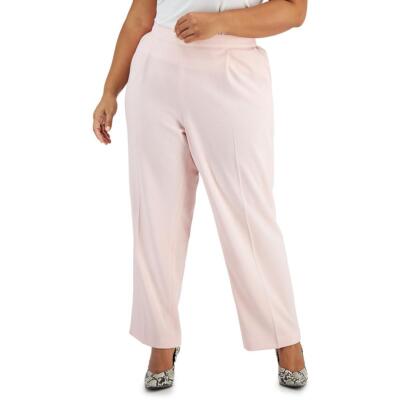 

Брюки с прямыми штанинами Bar III Womens High Rise Work Wear Plus BHFO 8439, Rosebud, 10830670