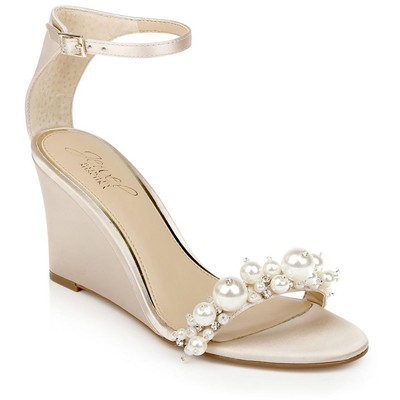 Женские туфли-лодочки бежевого цвета Laurence от Jewel Badgley Mischka 9 среднего размера (B,M) BHFO 2797