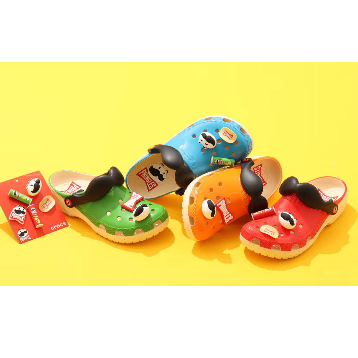 New Mens CROCS X PRINGLES CLASSIC CLOG 209642-6AD RED