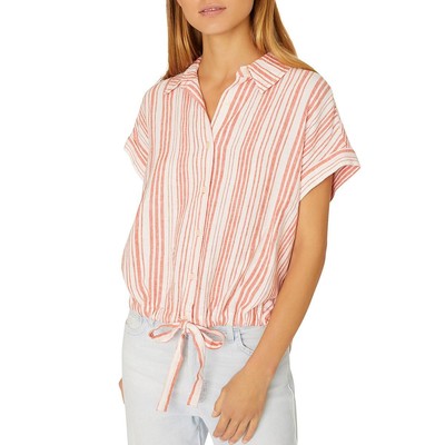 

Женская рубашка на пуговицах в оранжевую полоску Sanctuary  BHFO 3784, Eternal sun stripe
