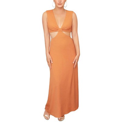 Женское оранжевое макси-платье Rachel Rachel Roy с V-образным вырезом XXL BHFO 8895
