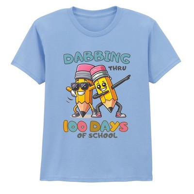 Dabbing Thru 100 Days Of Jungen Mädchen Kinder T-Shirt 100 Days Of School