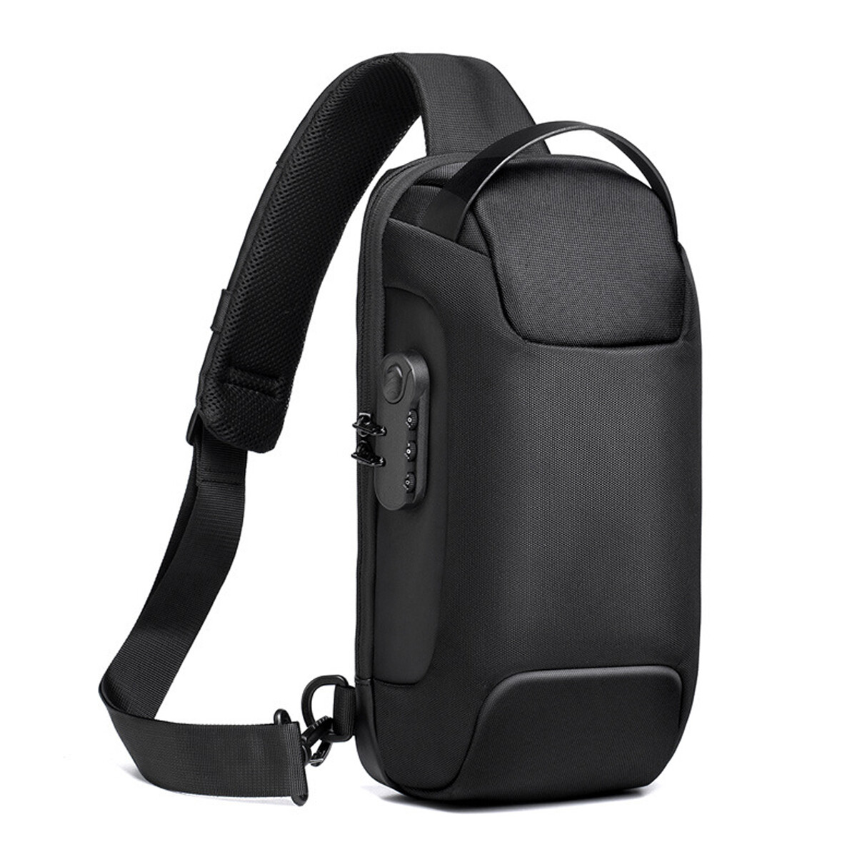 Men's Crossbody Chest Sling Bag Waterproof Anti-theft Backpack USB Charger Port