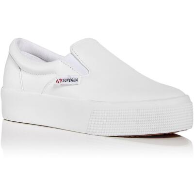 

Superga Womens 2306 Белые повседневные и модные кроссовки 8 Medium (B,M) BHFO 2265, White leather, 2306