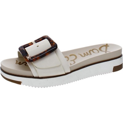 

Женские шлепанцы Sam Edelman Ariane цвета слоновой кости, обувь 9, средний (B,M) BHFO 4028, Ivory leather