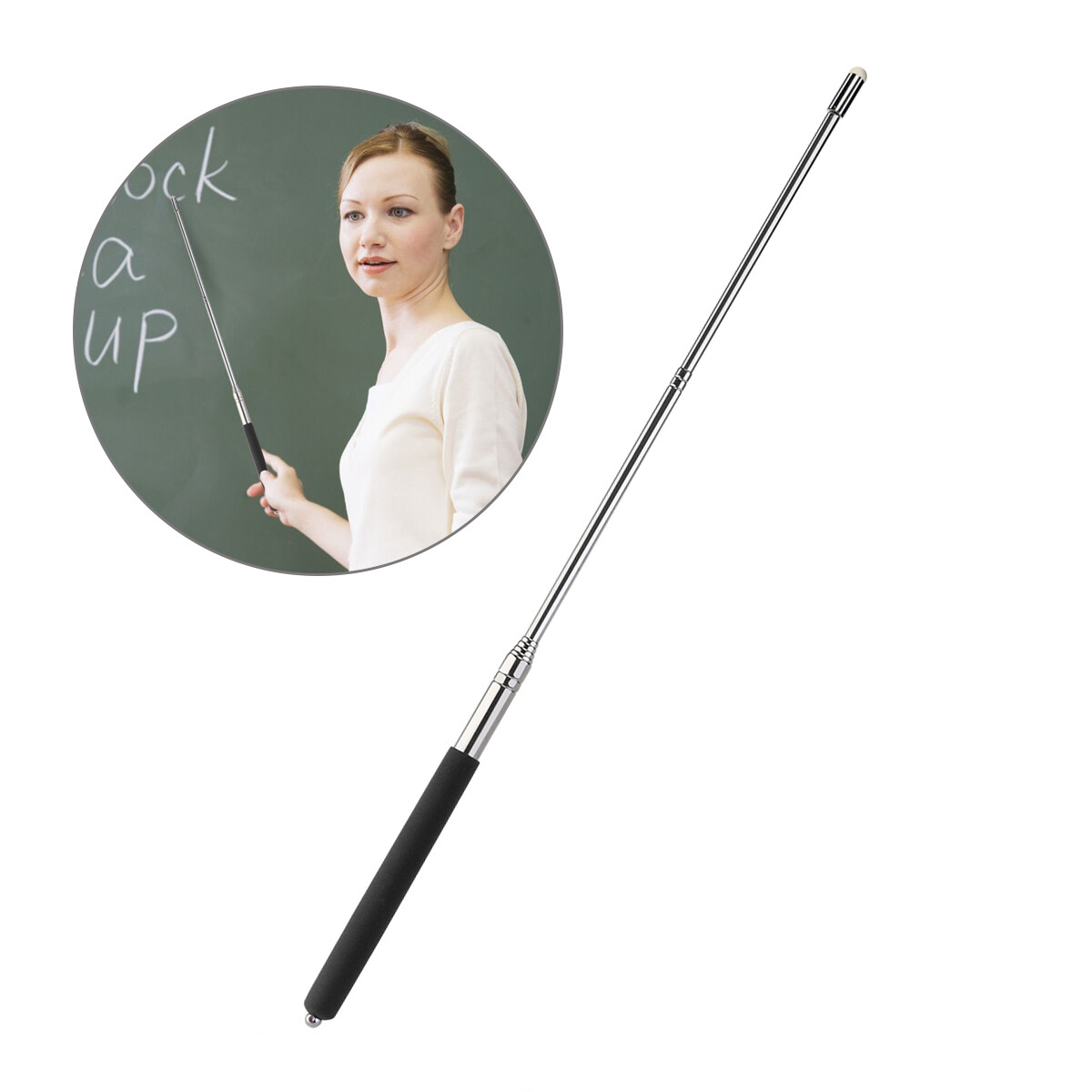 TINKSKY Extendable Telescopic Retractable Pointer Pole Stick Whiteboard