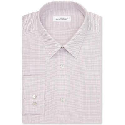 

Мужская белая классическая рубашка приталенного кроя Calvin Klein 16–16,5 36/37 л BHFO 7467, Pink multi