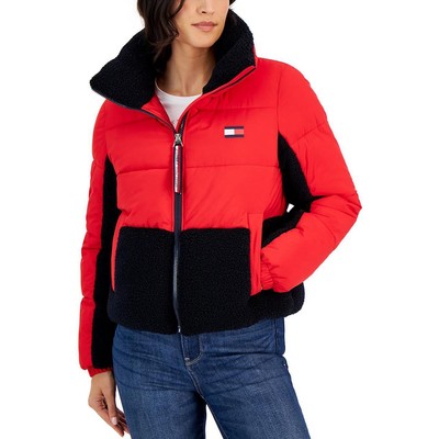 Женская красная куртка-пуховик Tommy Hilfiger с отделкой из искусственного меха XL BHFO 8804