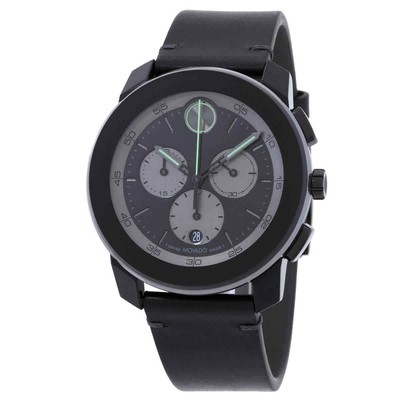Мужские часы Movado Bold TR90 с хронографом и черным циферблатом 3601092
