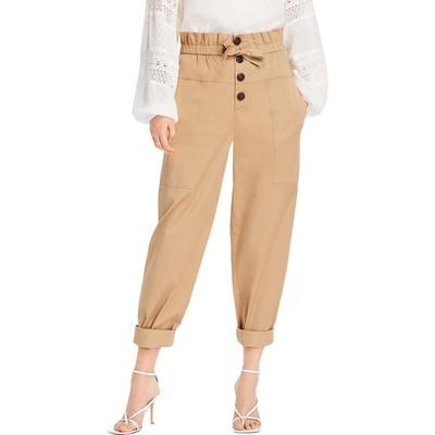 LINI Женские укороченные офисные брюки Lola Tan с широкими штанинами S BHFO 1686