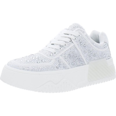 

Steve Madden Womens Sonic-R Lace Up Casual and Fashion Sneakers Shoes BHFO 7356, Серебряный, Sonic-R