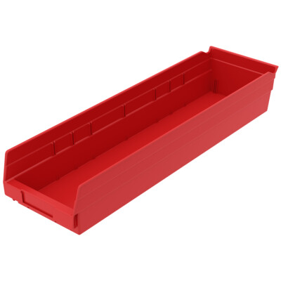 (6 Pack) 30164 Akro-Mils 23-5/8'' x 6-5/8'' x 4'' Shelf Bin Storage Container