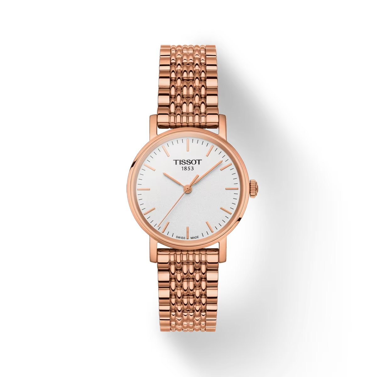 Pre-owned Tissot Everytime 30mm Rose Gold Slim Watch T1092103303100