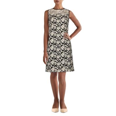 

Lauren Ralph Lauren Женское Коктейльное Платье Melia Mesh Inset с принтом BHFO 6075, Black multi