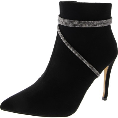 Женские ботильоны из искусственной замши черного цвета New York & Company 6 Medium (B,M) BHFO 6056