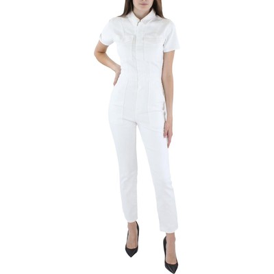 Хороший американский женский повседневный комбинезон с белым воротником и карманами с клапанами 2 BHFO 0550