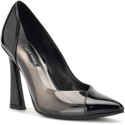 

Женские черные лакированные туфли-лодочки Nine West Toba 6,5 средний (B,M) BHFO 4062, Черный, Toba