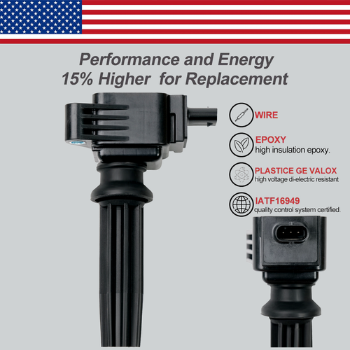 4X OEM Ignition Coil + Spark Plug For Ford Fusion Focus Lincoln 2.0L 2.3L UF670