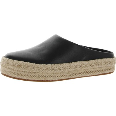 

Женские черные кожаные эспадрильи Vince Ulla на плоской подошве 8,5 средний (B,M) BHFO 2339, Black leather