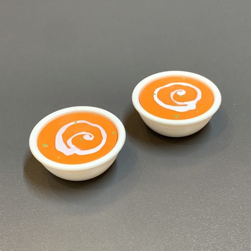 2x 18" American Girl Doll Bowls Of Tomato Soup Food From Hungry Hot Lunch Set