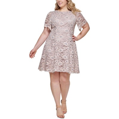 

Jessica Howard Женское бежевое кружевное мини-платье с цветочным принтом плюс 22 Вт BHFO 6247, Champagne