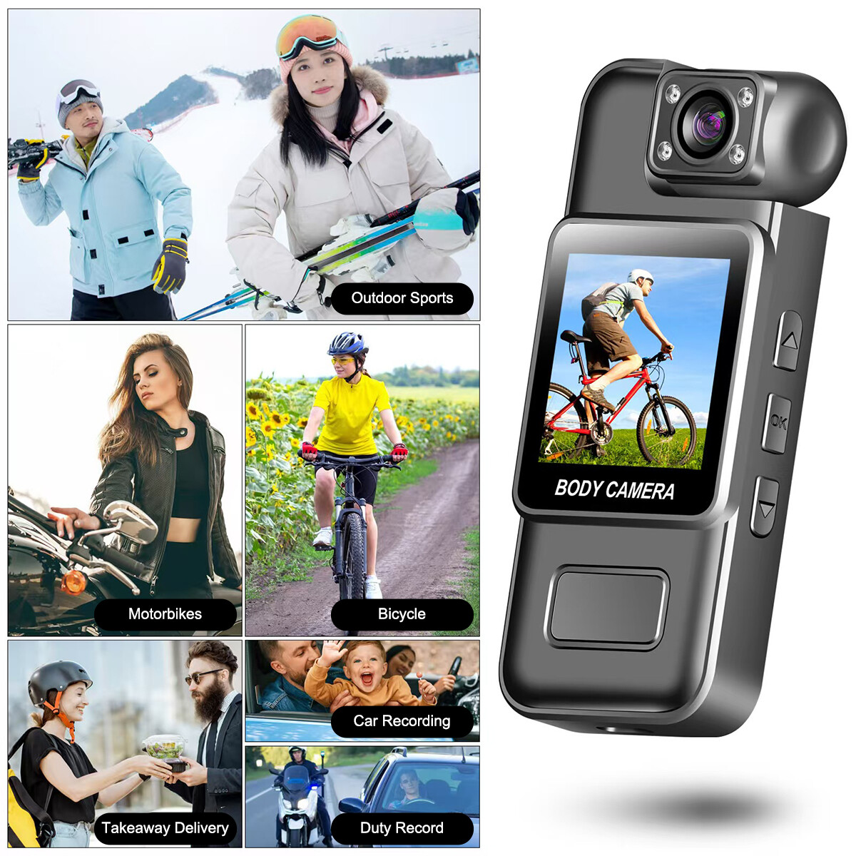 4K WiFi Camera 1080P DVR Video Audio Recorded IR Night Camcorder Police Body Cam