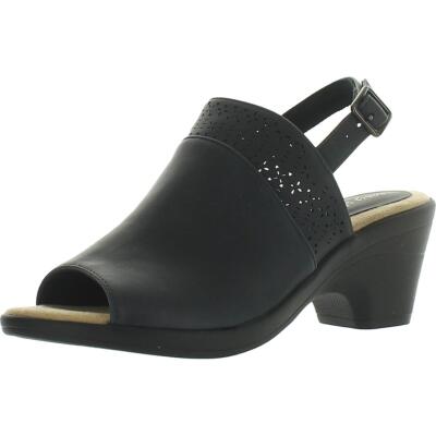 Женские туфли на каблуке Easy Street Carolina Peep Toe с ремешком на пятке BHFO 2315