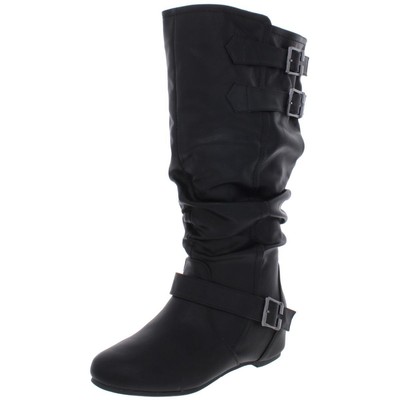 

Женские черные полусапоги до середины икры Journee Collection Tiffany 8, средние (B,M) BHFO 5064, Черный
