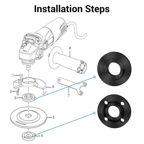 Grinder Flange Lock Nut Wrench for Dewalt Makita Milwaukee BLack Decker 5/8-11