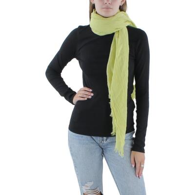 Женский зеленый шарф с бахромой из органического хлопка Eileen Fisher O/S BHFO 1277
