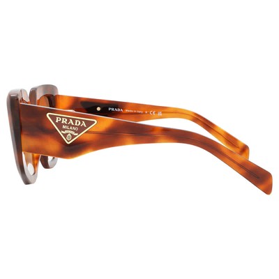 Pre-owned Prada Brown Gradient Irregular Ladies Sunglasses Pr 14zs 18r70e 50