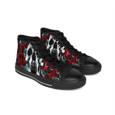 Deftones I Roses And Skull I Artistic Band Shoes I Men's