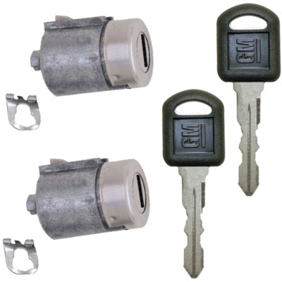 GM Strattec OEM Door Lock Key Cylinder Pair Tumbler Barrel Set 2 GM Keys