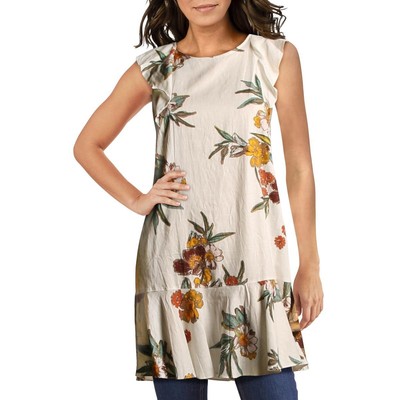 Женская летняя туника Free People из льна цвета слоновой кости Tulum, верхняя рубашка, M BHFO 1570