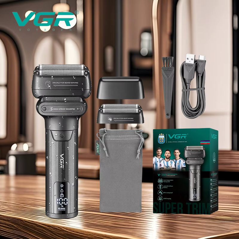 Shaver Professional Beard Trimmer Waterproof Razor 9000 RPM Electric Shaving Mac