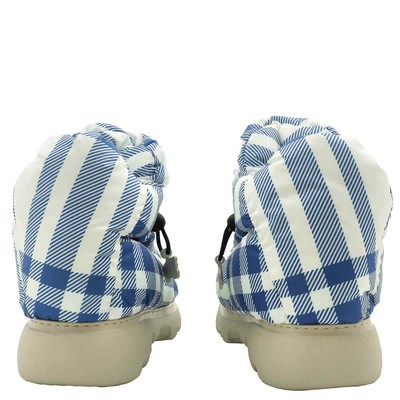 Pre-owned Burberry Check Pillow Drawstring Boots In Check Description