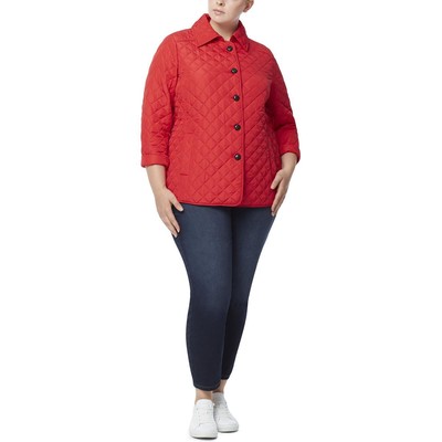 

Женское красное стеганое пальто с воротником Jones New York Plus  BHFO 0939, Rouge, 10806010