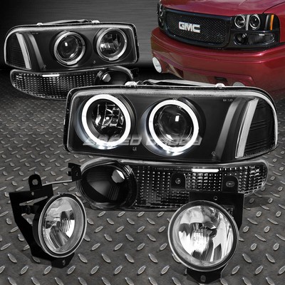 ЧЕРНАЯ ПРОЗРАЧНАЯ ФАРА ПРОЕКТОРА DUAL HALO + ПРОЗРАЧНАЯ ПРОТИВОТУМАННАЯ ФАРА OE ДЛЯ 01-07 DENALI