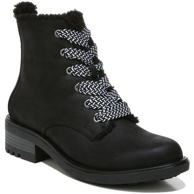 Женские ботинки LifeStride Kunis Cozy Black Combat на шнуровке 8.5 Medium (B,M) 3319