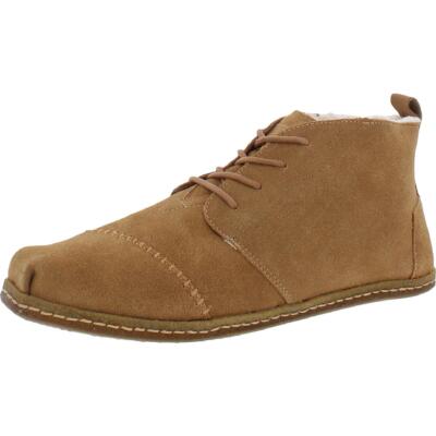 

Мужские замшевые мокасины на шнуровке Toms Bota Оксфорды BHFO 5448, Toffee suede with faux shearling, Bota