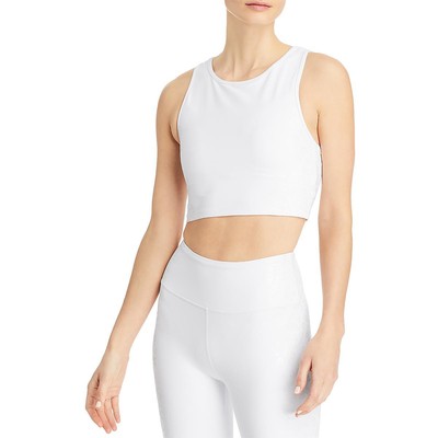 Женский спортивный бюстгальтер Aqua Womens White Racerback Metallic для бега XS BHFO 0188