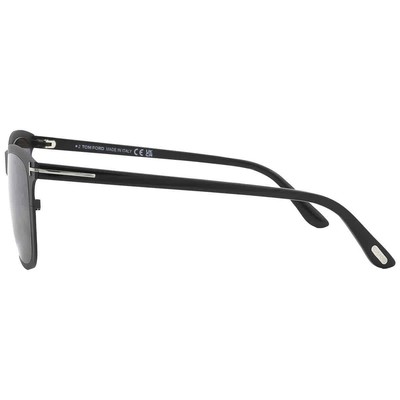 Pre-owned Tom Ford Alasdhair Smoke Square Men's Sunglasses Ft0526 02a 55 Ft0526 02a 55 In Gray
