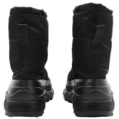 Pre-owned Burberry Embossed Logo Puffy Ankle Boots In Black