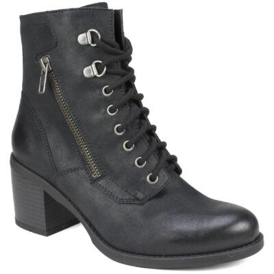 

Черные ботильоны White Mountain Womens Dorian шириной 8,5 (C, D, W) BHFO 6113, Black/fabric