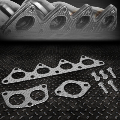 ДЛЯ 02-07 MITSUBISHI LANCER 2.0L АЛЮМИНИЕВАЯ ПРОКЛАДКА КОЛЛЕКТОРА ВЫПУСКНОГО КОЛЛЕКТОРА С БОЛТАМИ