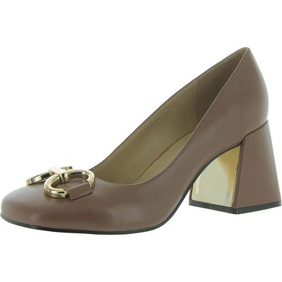 Nine West Womens Caven Tan Leather Pumps Shoes 7 Medium (B,M) BHFO 5183