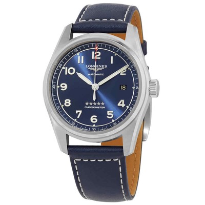 Мужские часы Longines Spirit с автоматическим синим циферблатом L3.810.4.93.0