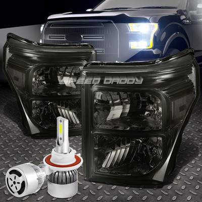 ФАРА С ЗАКОПЧЕННЫМ КОРПУСОМ + ПРОЗРАЧНЫЙ УГОЛ + БЕЛЫЙ СВЕТОДИОД H13 HID + ВЕНТИЛЯТОР ДЛЯ 11-16 ЧАСОВ SUPERDUTY